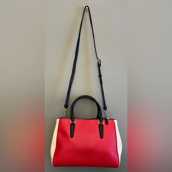 Coach Red, White and Black Satchel or Crossbody - Picture 3 of 14